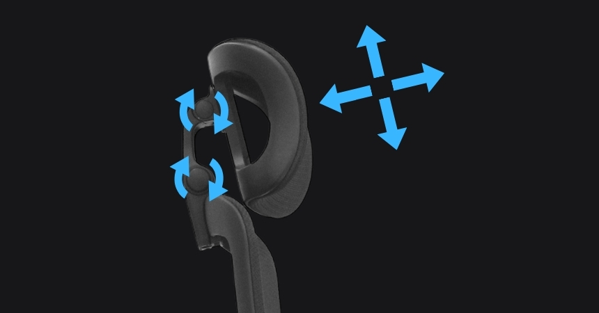 Regulowany zagłówek 3D fotela PULSE